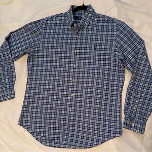 POLO RALPH LAUREN 
Blue Plaid Men's M Button-down